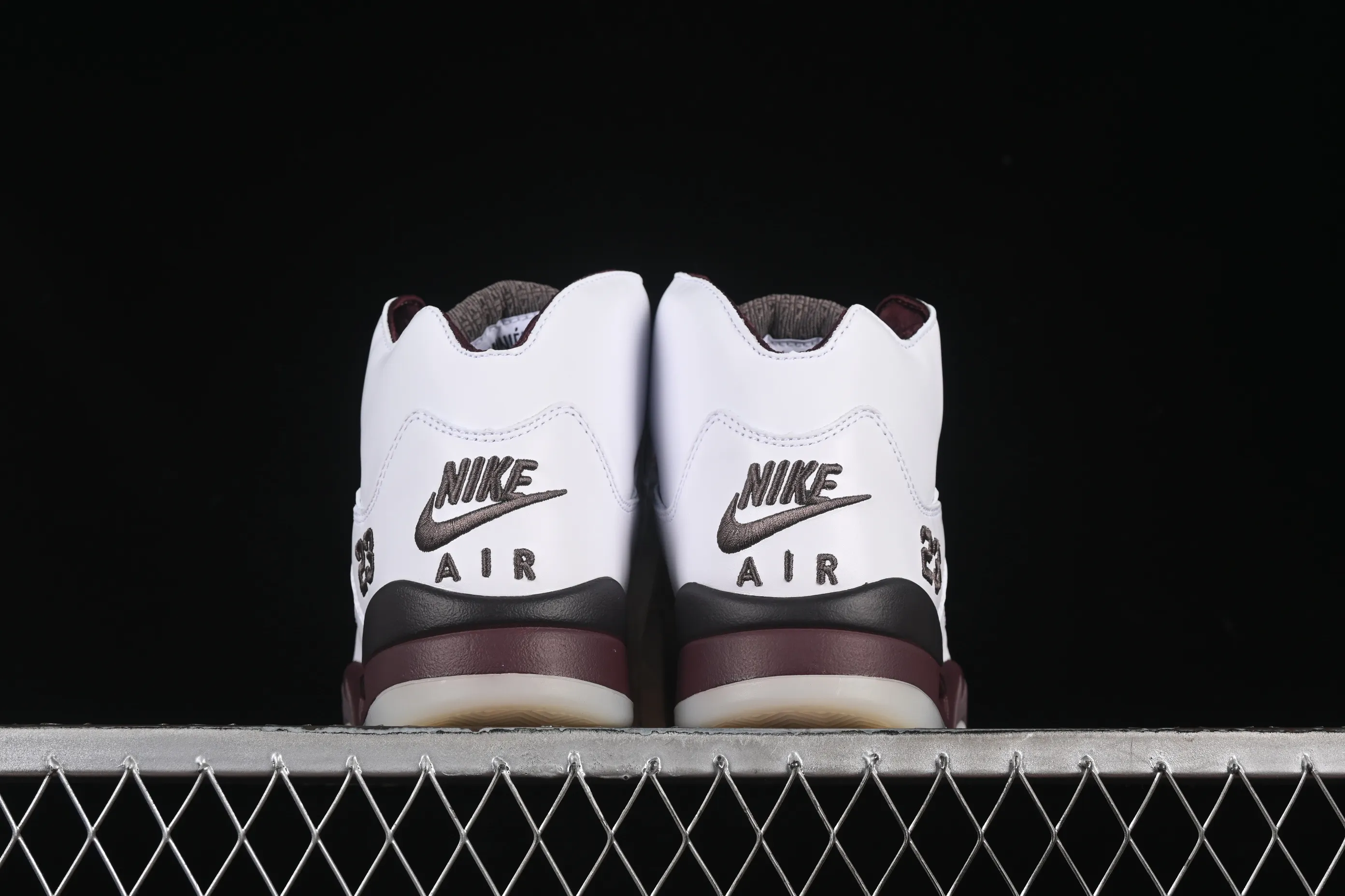 All categories Air Jordan Jordan series basketball shoes Air Jordan 5 L version A Ma Maniere x Air Jordan 5 Retro "Violet Ore" AJ5 Joe 5 white wine red first layer basketball shoes IB1528-100